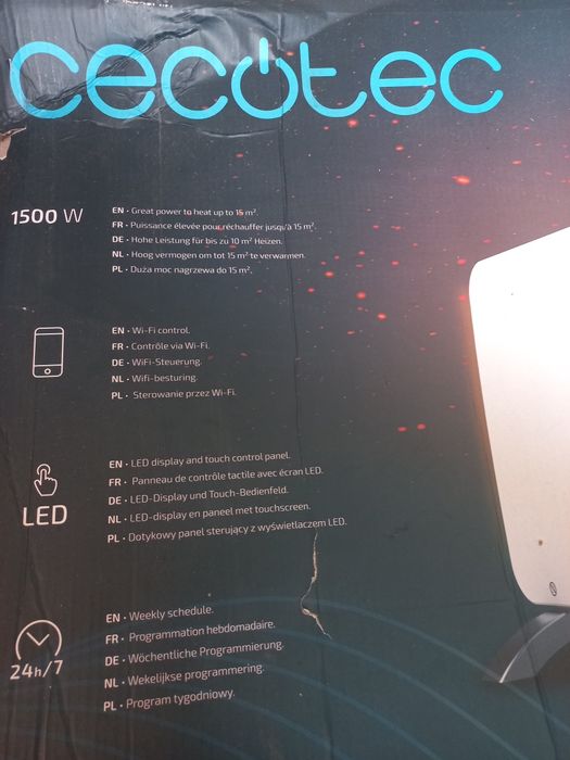 Aquecedor eletrico de portátil ou parede