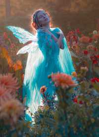Реалістичні крила феї  fairy wings прозорі голографічні