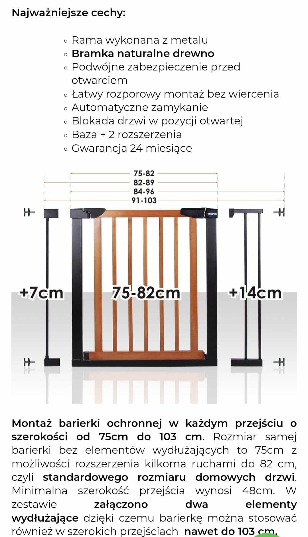 Bramka zabezpieczająca schody.