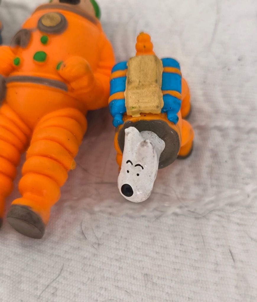 conjunto de 4 figuras antigas inspiradas na banda desenhada Tintim