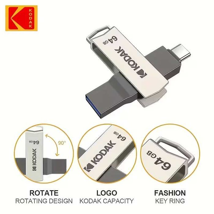 Pen Drive Kodak Dual Flash Drive K273 64GB USB-A / USB-C (3.2)