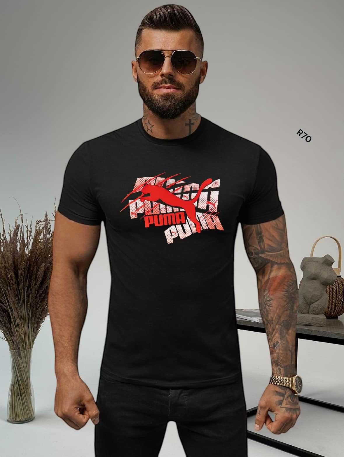 koszulka  puma  czarna  z czerwonym napisem  XXL
