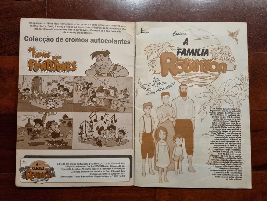 Cadernetas cromos Família Robinson Marretinhas Impala
