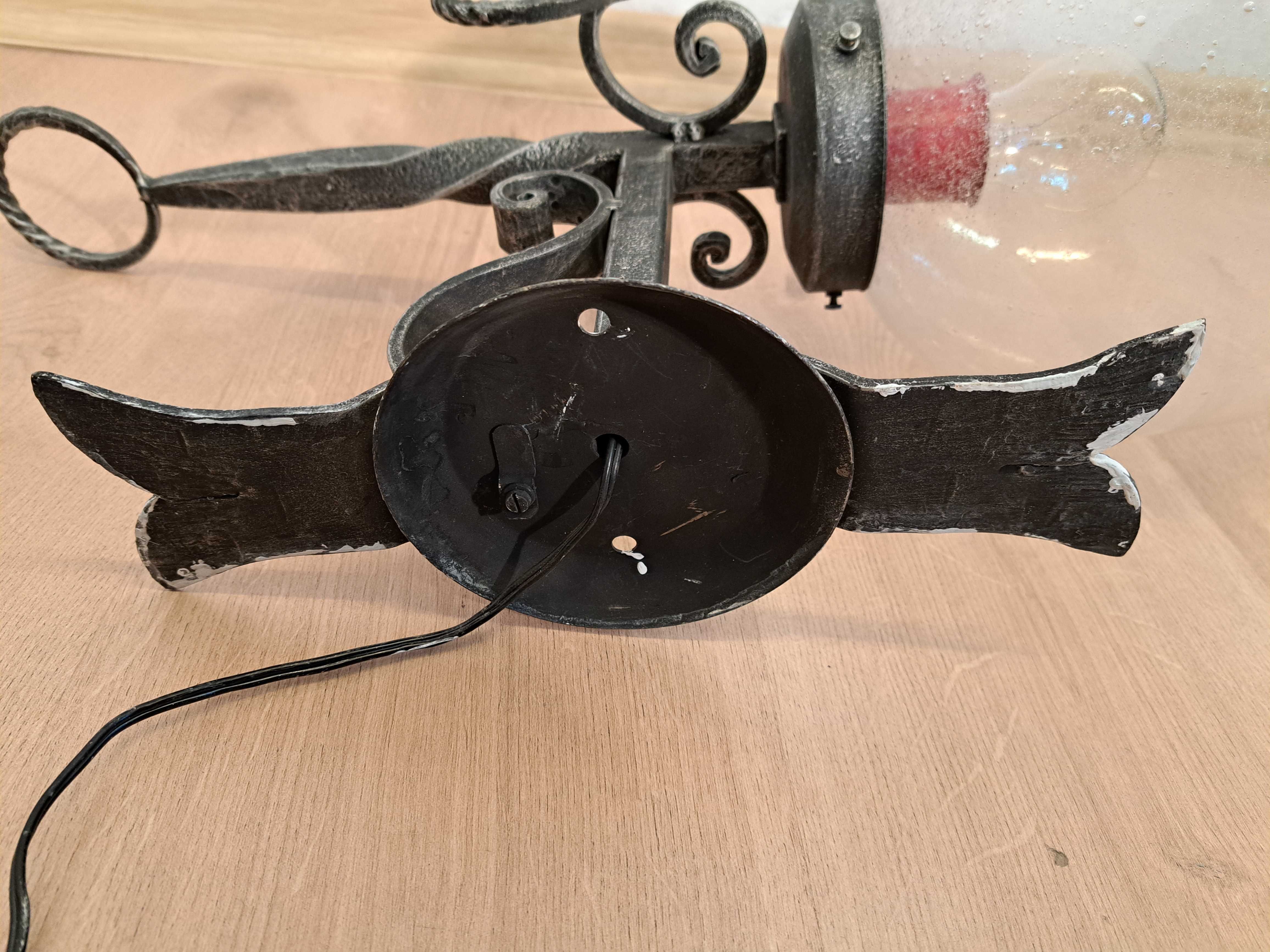 Kinkiet kuty zewnętrzny szklana kula lampa ogrodowa zewnętrzna