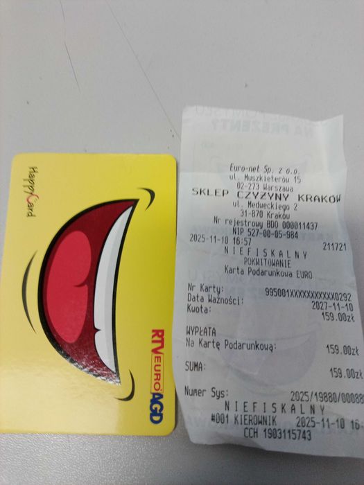 Karta podarunkowa RTV AGD - Kraków