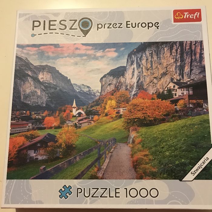Puzzle trefl 1000 elementow krajobraz szwajcaria pieszo prez europe