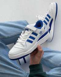 Чоловічі кросівки Adidas Forum  білий з синім ADF006 ЯКІСТЬ
