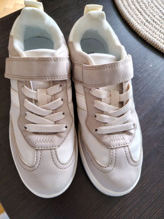 Sneakersy trampki buty hm 34 beżowe rzepy