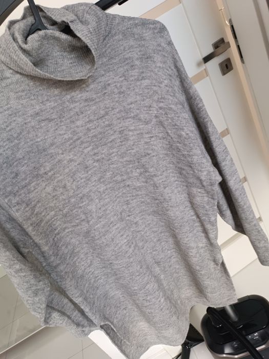 Długi sweter h&M M 38 10 golf z wełną