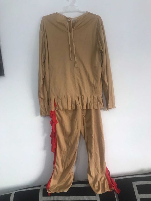 Fato de carnaval disfarce de índio 7 a 10 anos