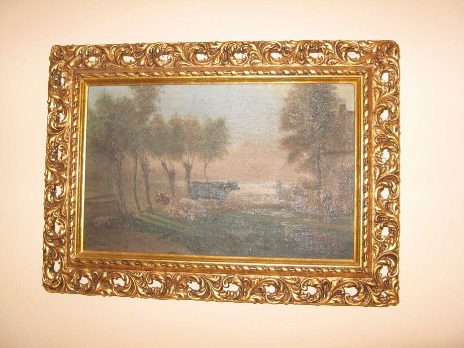 Przedwojenny obraz olejny przedwojenny