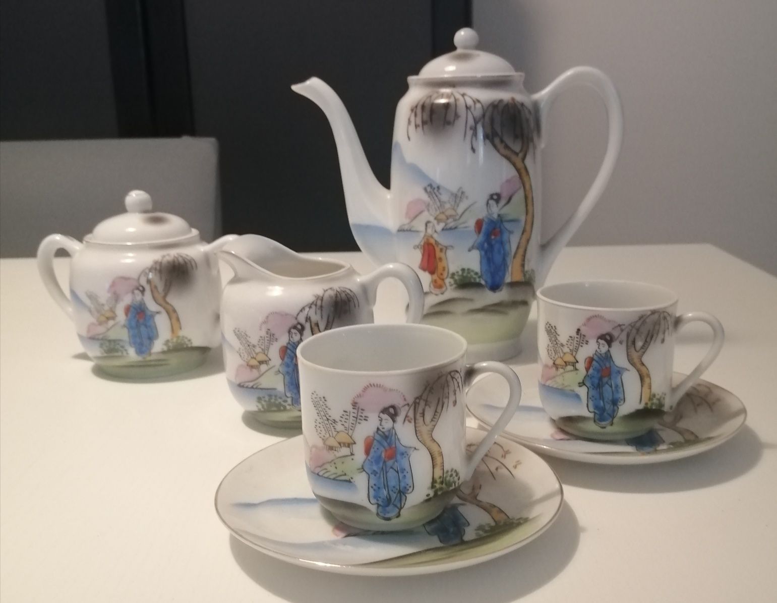 Serviço de chá porcelana chinesa anos 60