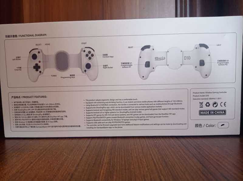 Kontroler BSP D10 do Gier na Android IOS Switch PS3 PS4 XBOX
