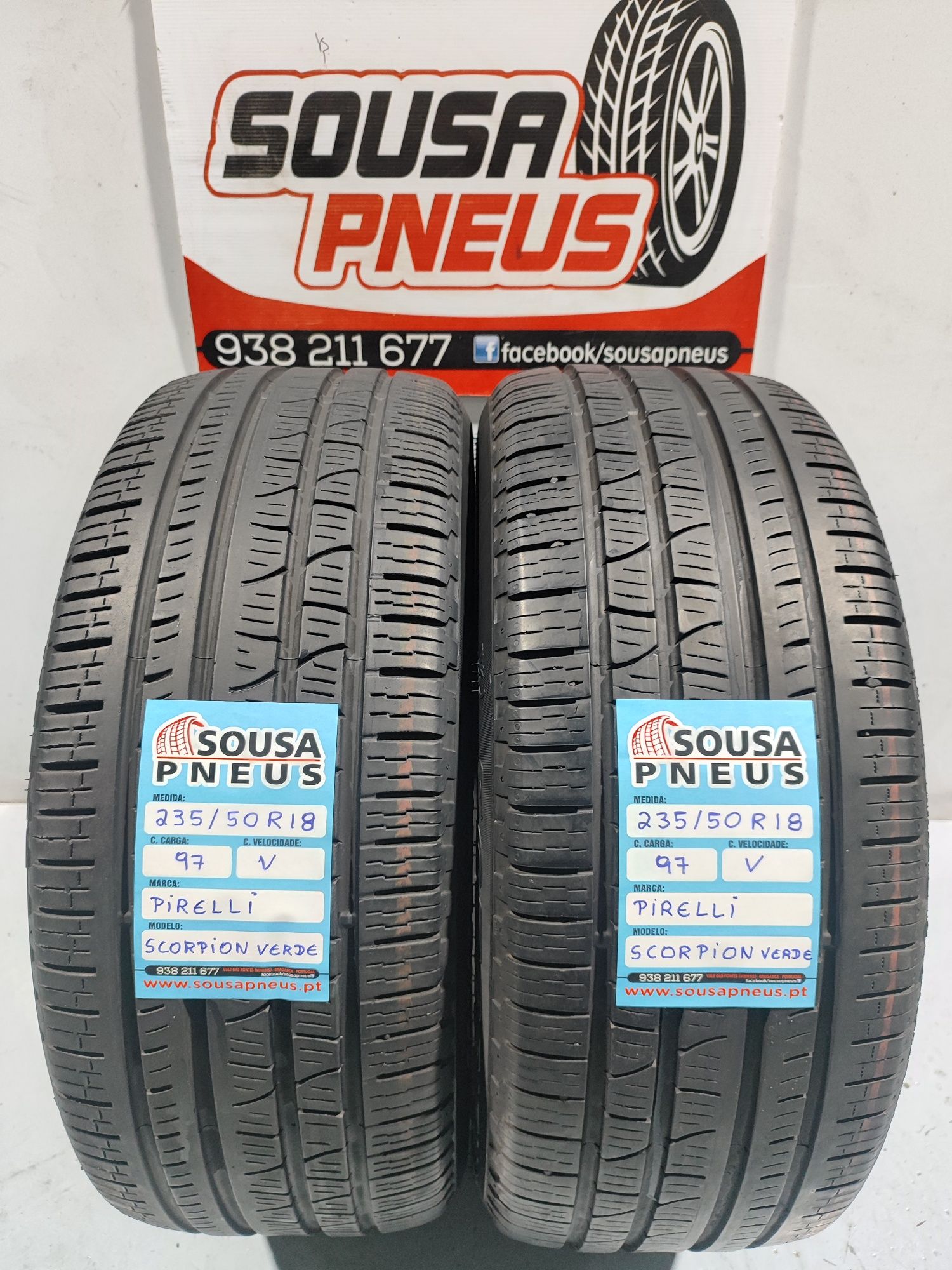 2 pneus semi novos 235-50R18 Pirelli - Oferta dos Portes