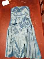 Vestido de cerimónia azul turquesa
