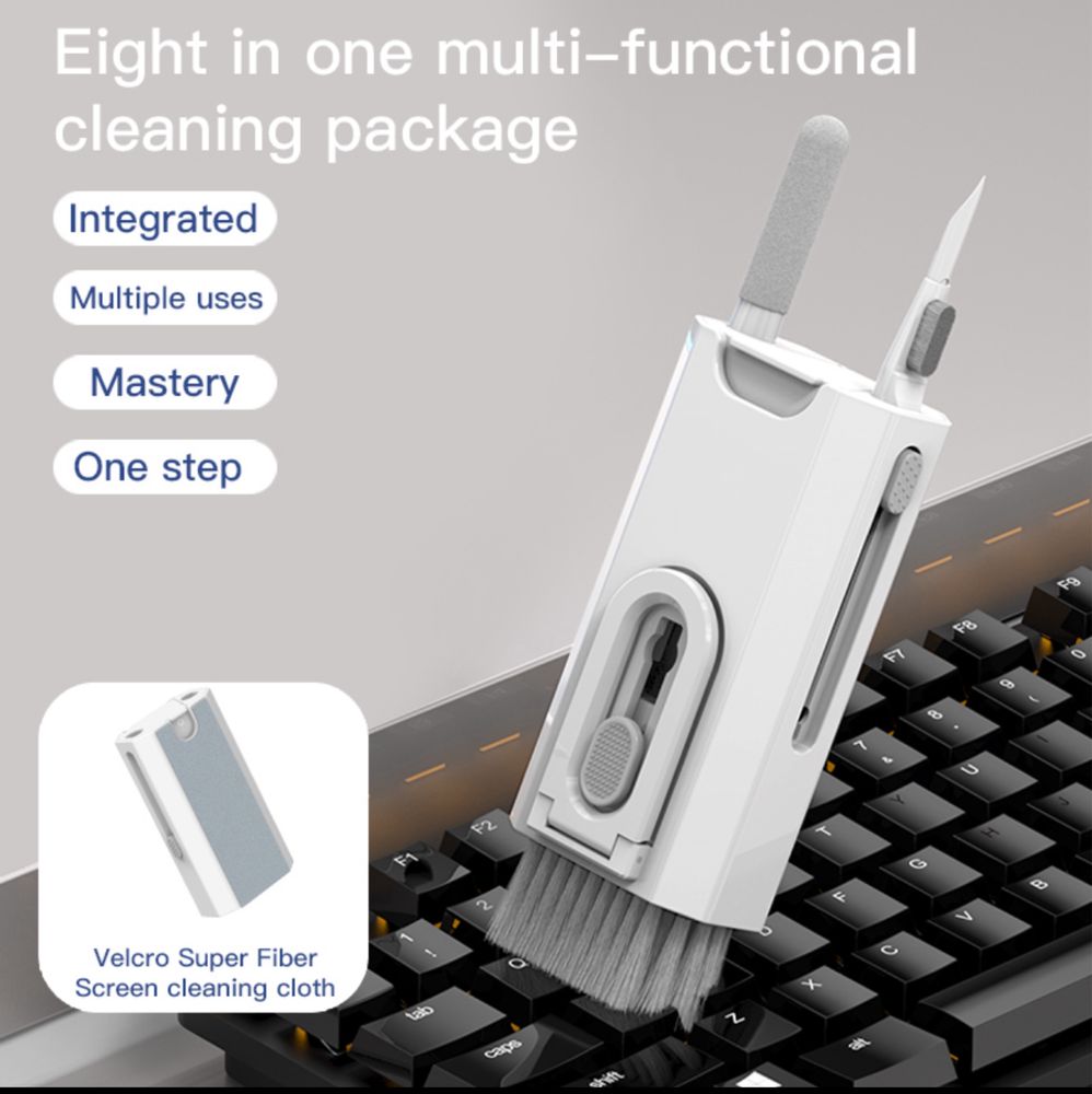 Набор для чистки клавиатуры наушников ноутбука телефона гаджетов ПК8в1