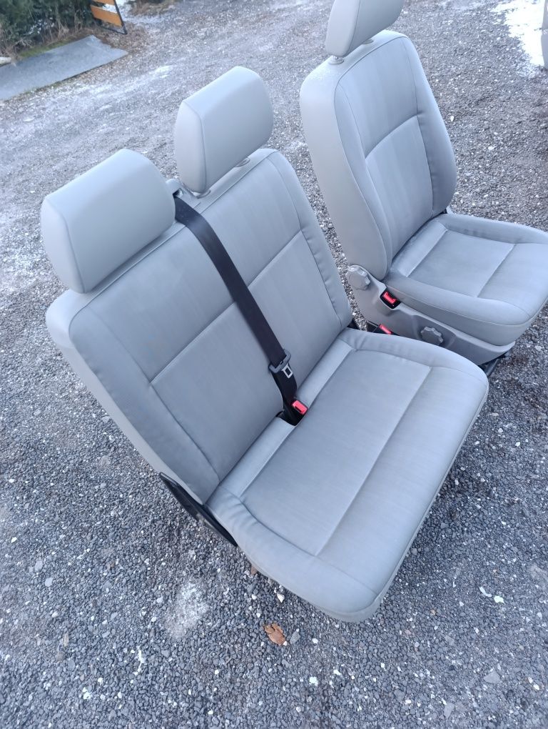 Dwojak przód kanapa pasażera fotel prawy  VW T5 Lift T6 jak nowa