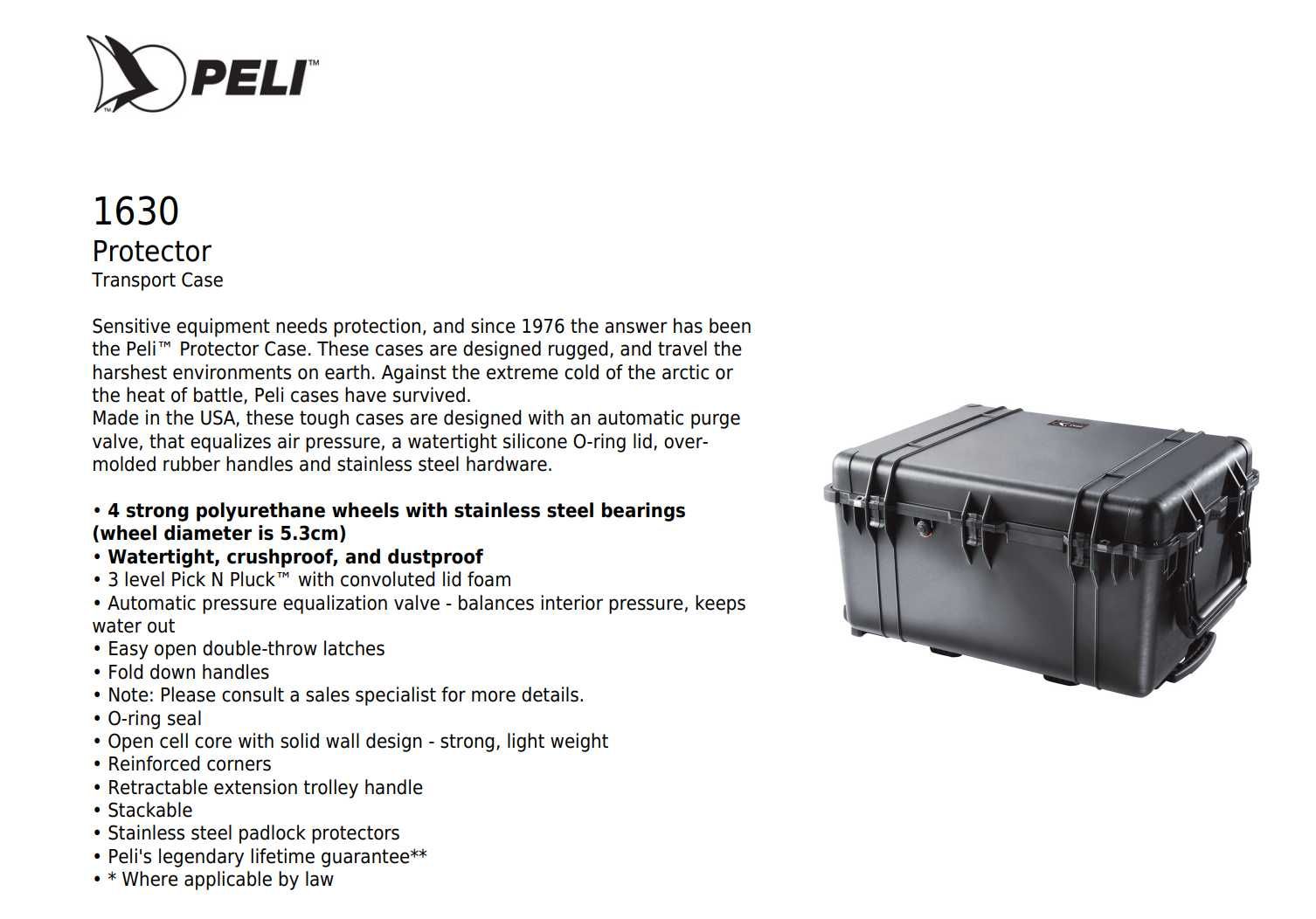 peli 1630 mala de transporte pelican case 1630 com divisórias