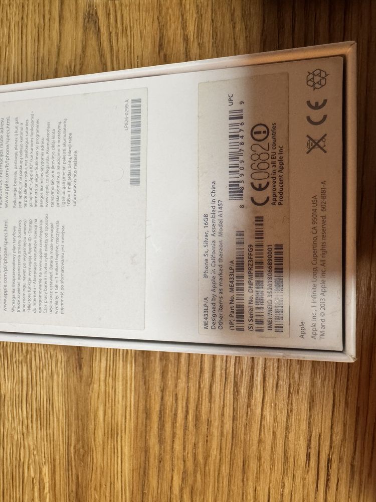 Iphone 5s kolor space gray 16 GB