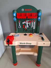 Warsztat dla dzieci Bosch/Klein wraz z narzędziami  w idealnym stanie