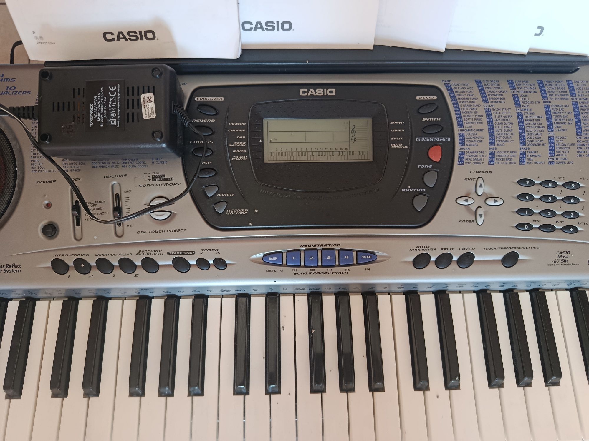 Casio CTK-671 keyboard, klawisze