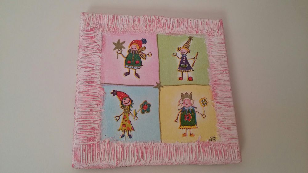 Tela infantil pintada à mão