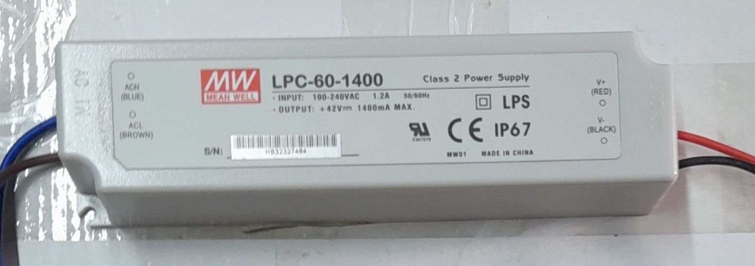 Zasilacz impulsowy LPC-60-1400, 42VDC, 1,4A