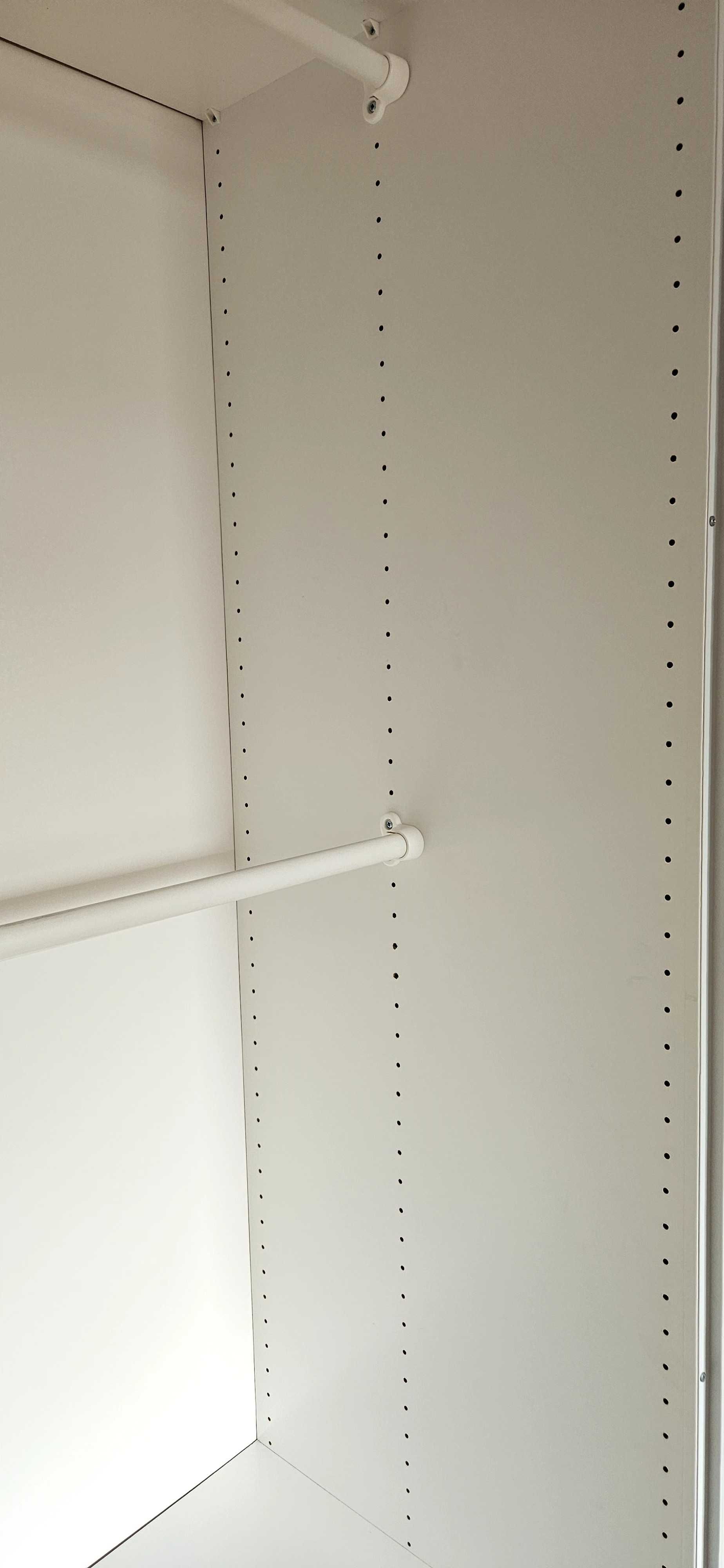 Szafa pax 150x66x236 biała szkło
