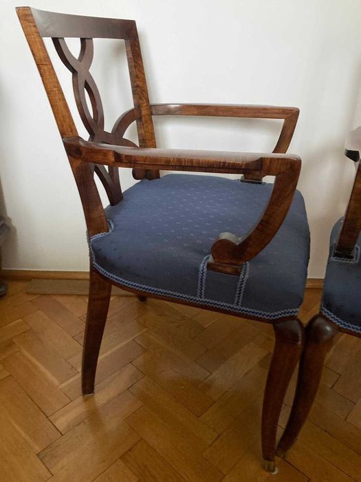 Eleganckie krzesło z podłokietnikami / fotel, dostępna para, stan bdb.