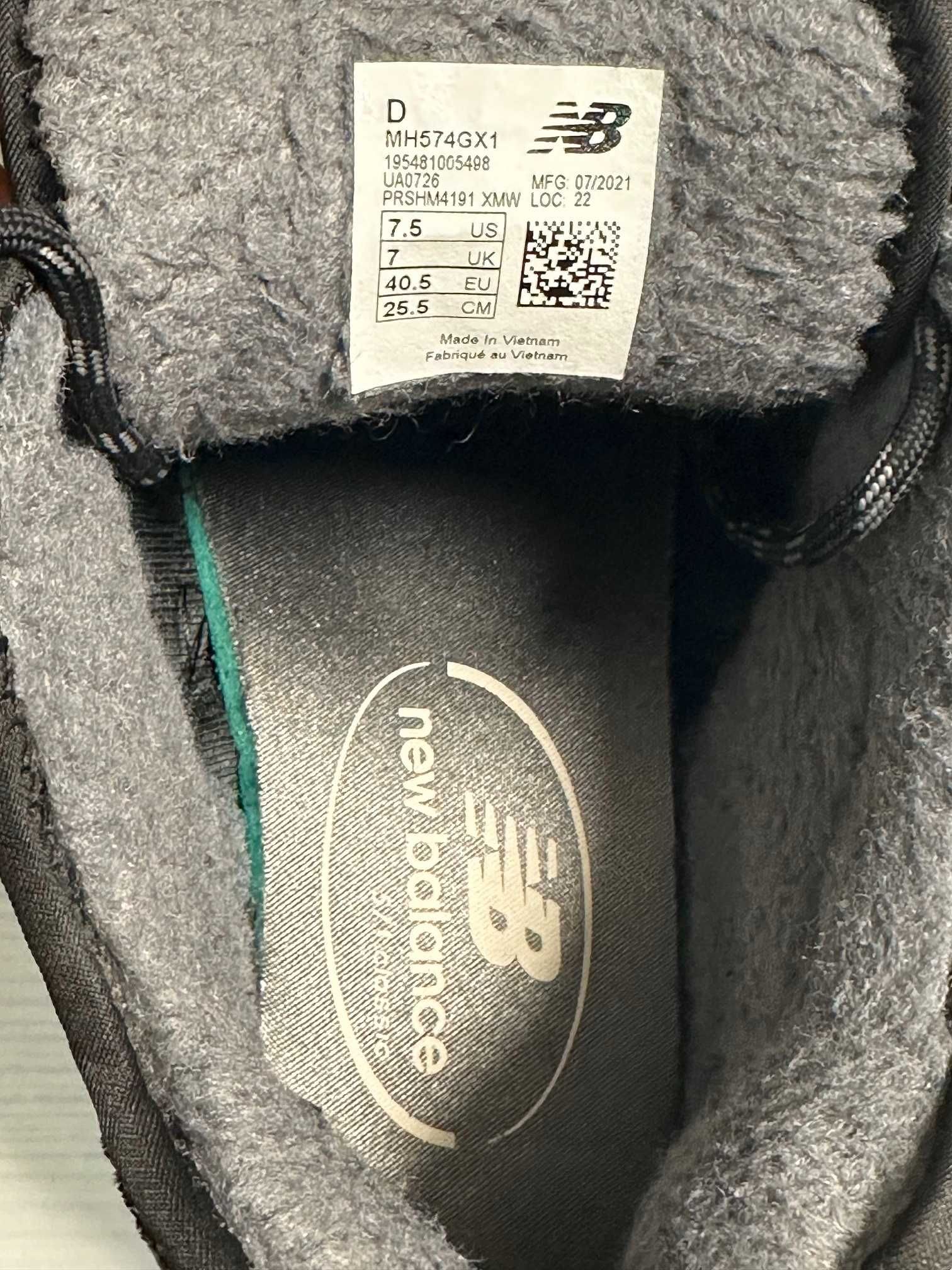 Чоловічі черевики New Balance 574Н MH574GX1 40.5 (7.5) 25.5 см Чорні