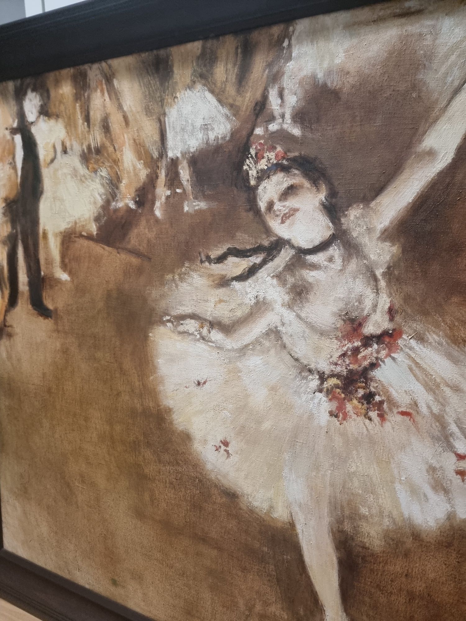 Duży obraz olejny baletnica tancerka Degas