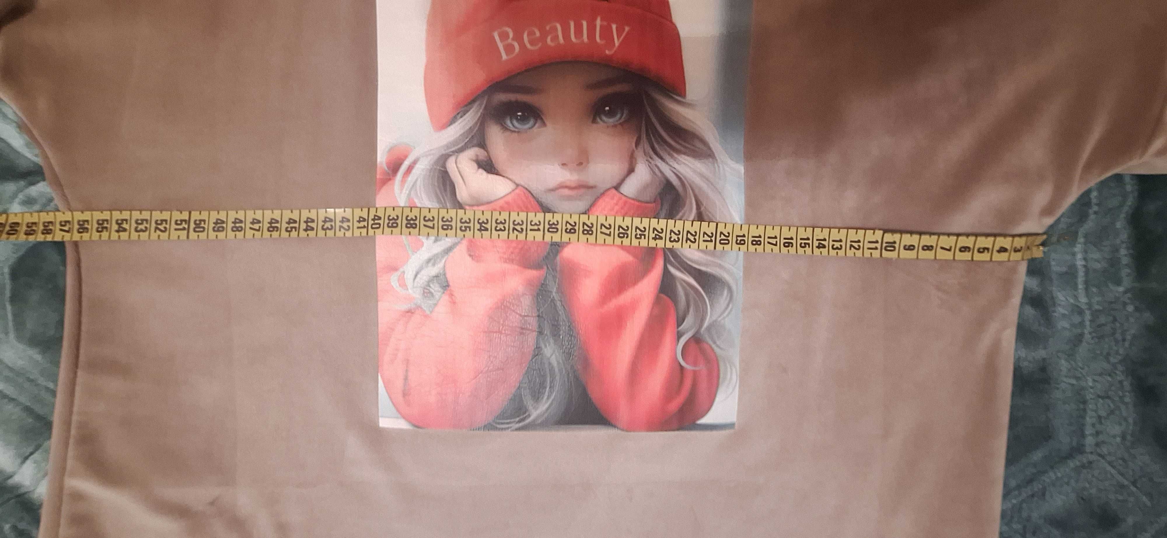Sukienka z weluru kolor fango roz. XL