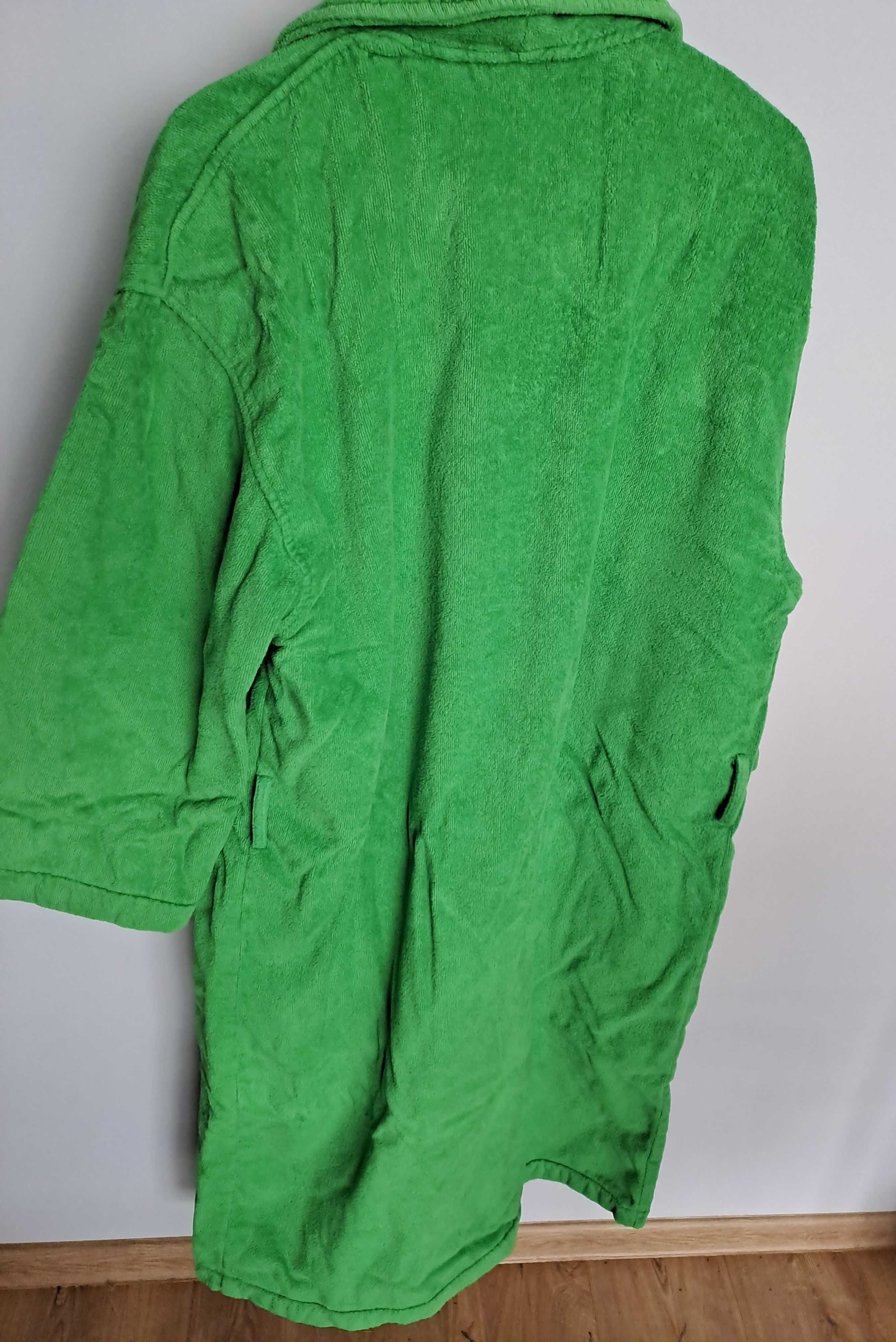 Gruby szlafrok frotte Ikea S / M, soczysto zielony