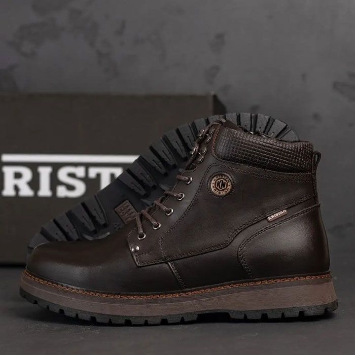Чоловічі зимові черевики KRISTAN Шкіряне взуття