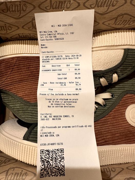 Ténis Sanjo multicolor em perfeito estado, tamanho 44