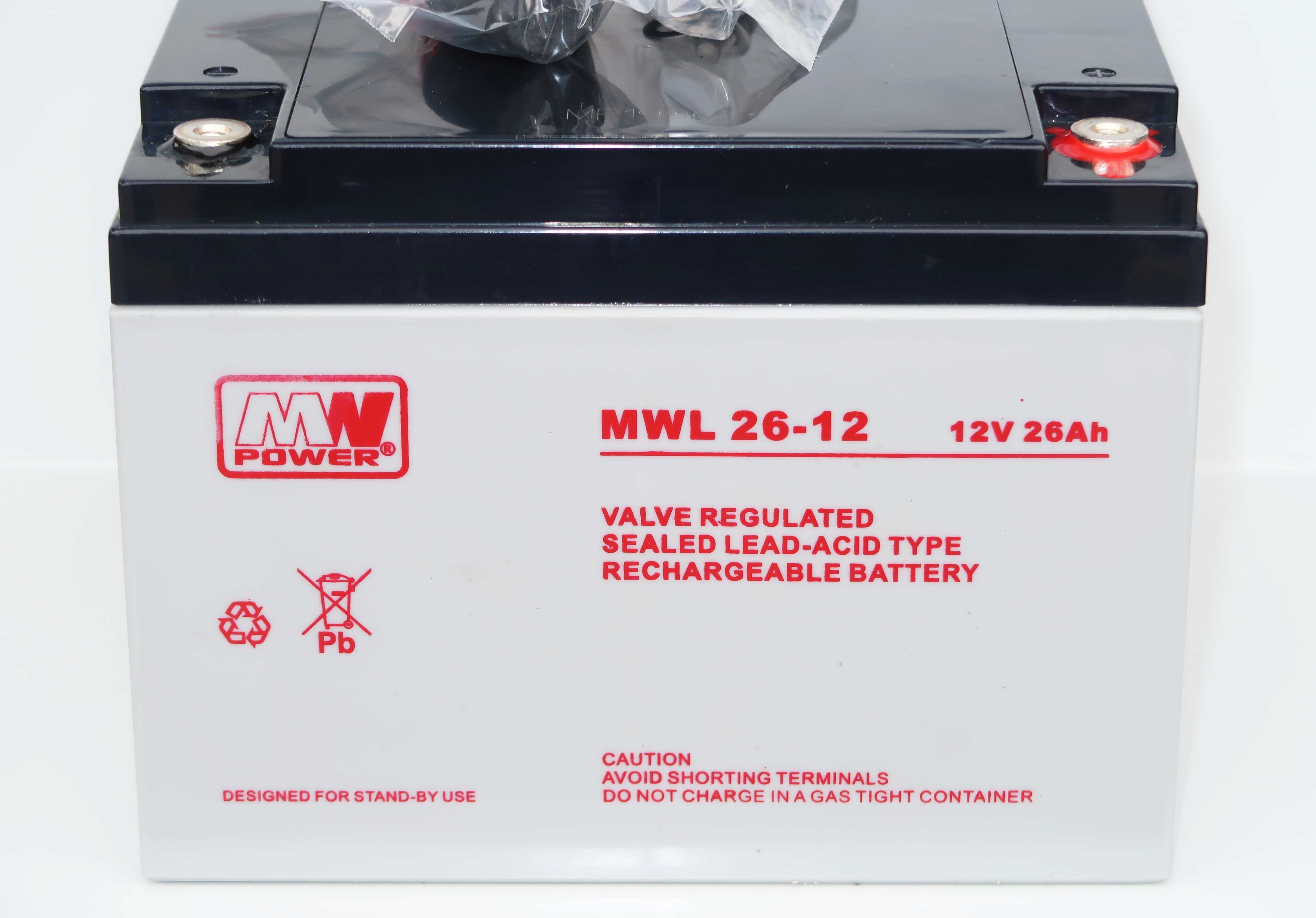 Akumulator AGM MW 26Ah 12V – do fotowoltaiki, magazyn energii - NOWY