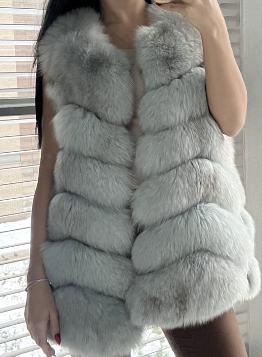 Kamizelka z naturalnego lisa nowa