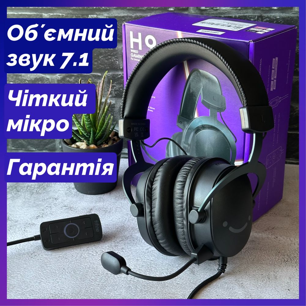 Ігрові навушники FIFINE H9 USB з чітким мікрофоном та об'ємним звуком