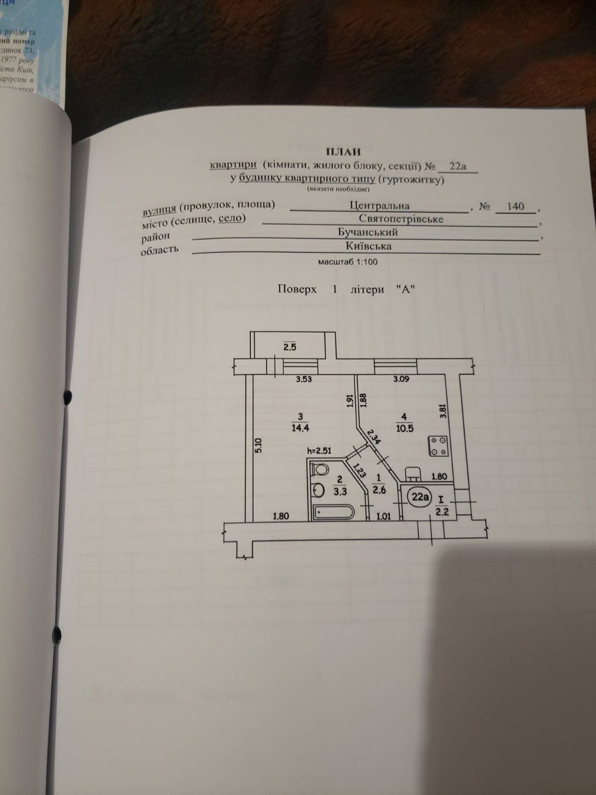 Квартира 1 кімнатна 33м2