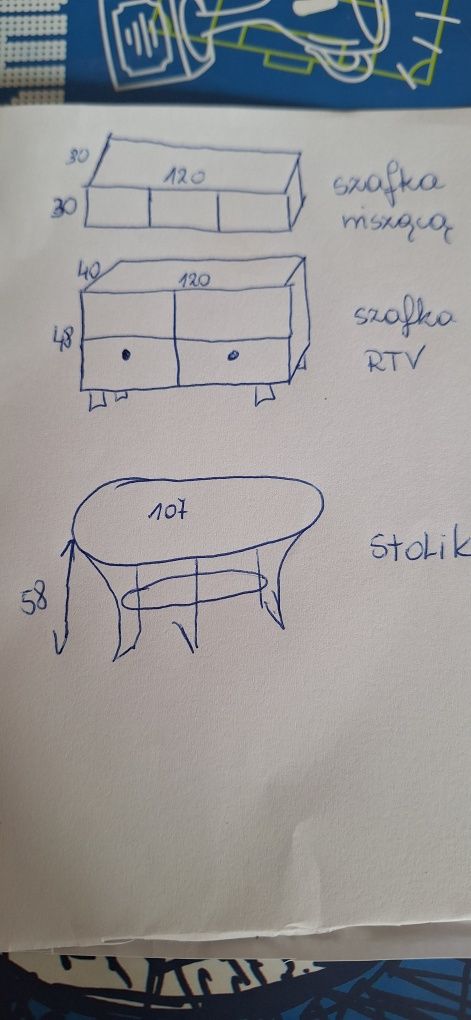 Szafka rtv,wisząca półka,stolik wenge,wazony,lampy