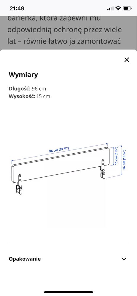 Barierka ochronna Nattapa Ikea