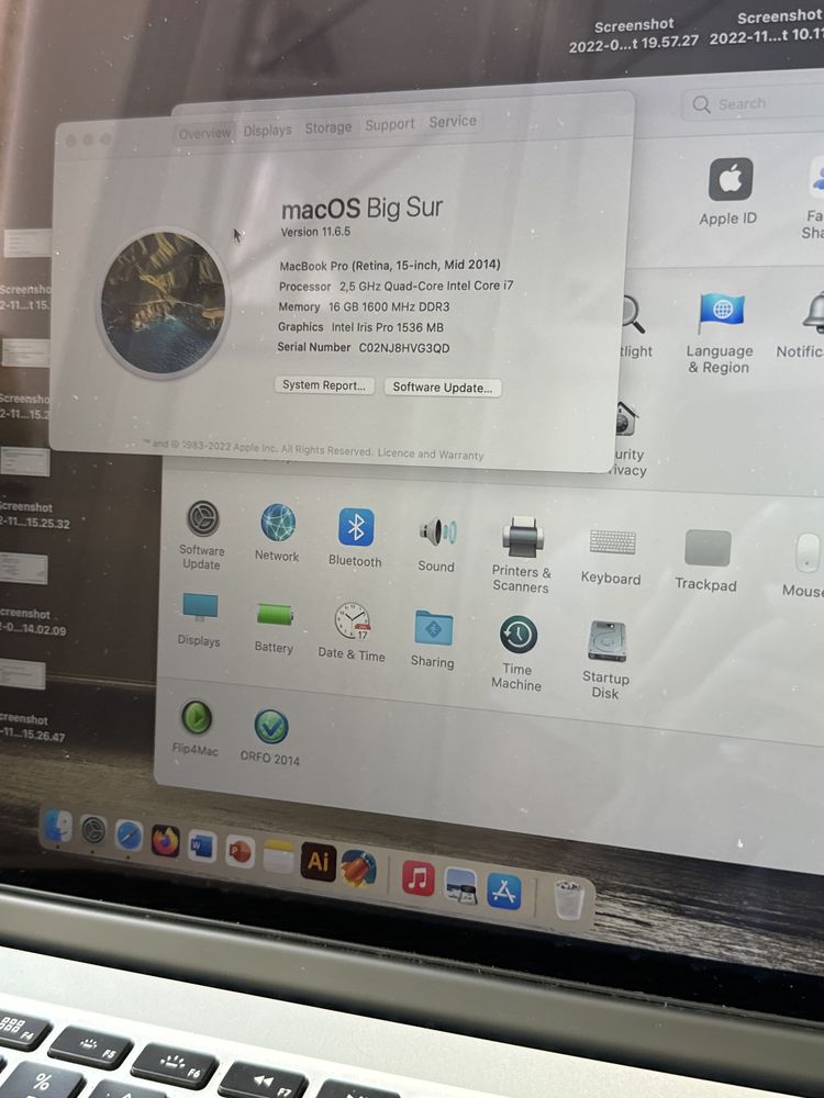 MacBook Pro (Retina, 15-inch), Intel Core i7, Ram 16 GB, SSD 512