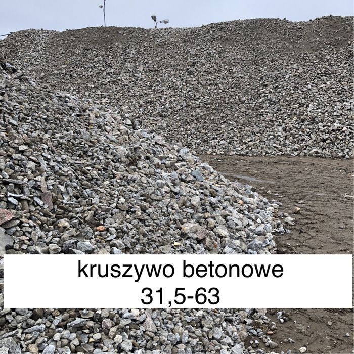 Gruz, kruszarnia gruzu, materiały sypkie, roboty ziemne,transport