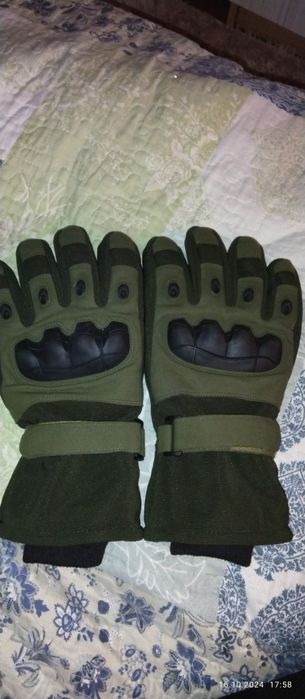 Рукавички зимові оліва с кастетом
