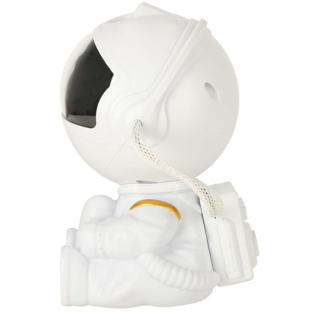 Lampka nocna dla dzieci projektor gwiazd astronauta na pilot biała