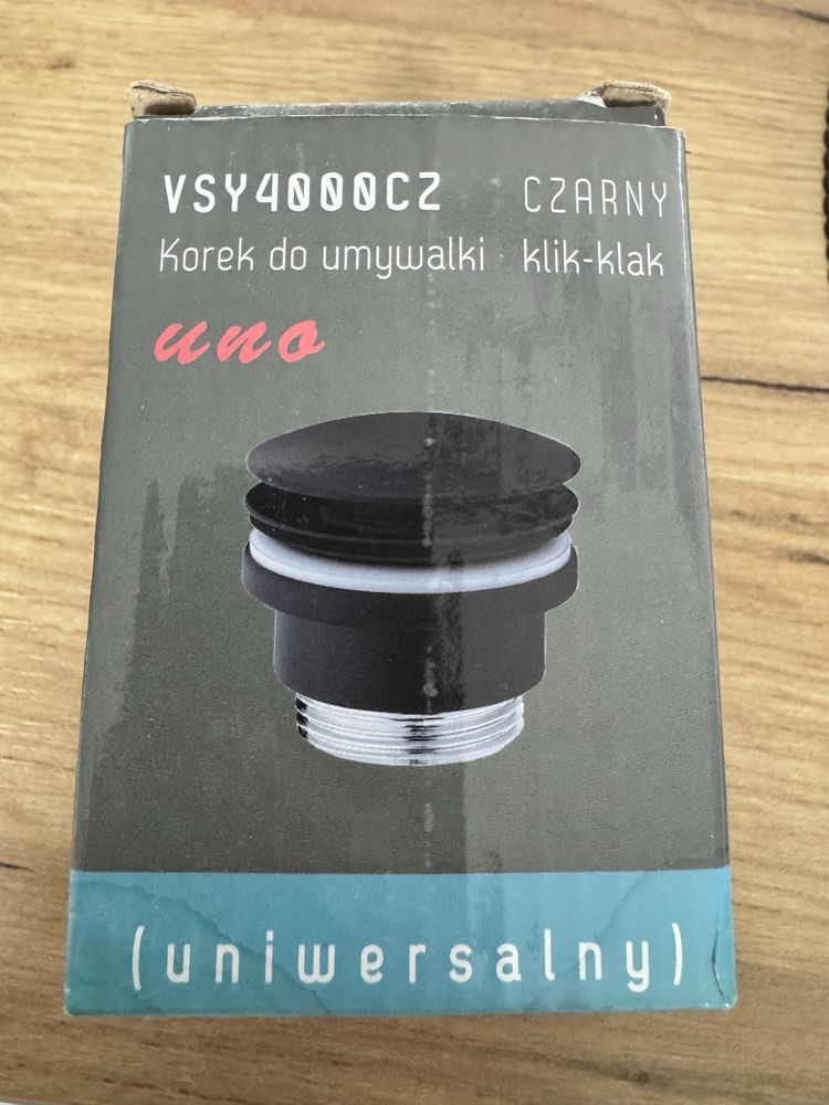 Vedo korek do umywalki klik-klak VSY4000CZ Uno Czarny Mat
