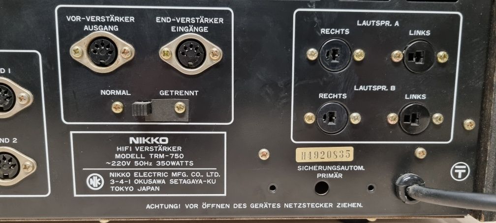 Wzmacniacz HI-FI stereo NIKKO trm-750