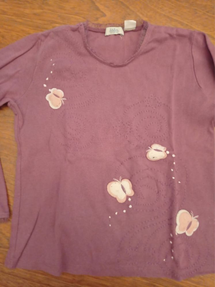 Camisola Roxa com Borboletas da Zara Kids