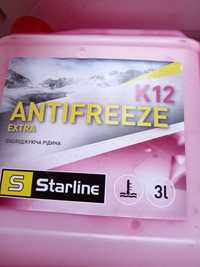 Готовый антифриз Starline G12+ розовый -30 °C 3 л Starline NAK12READY-