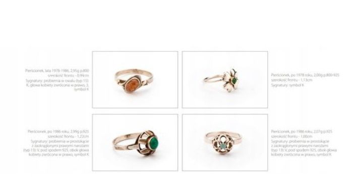 Skatalogowany srebrny pierścionek Warmet z chalcedonem